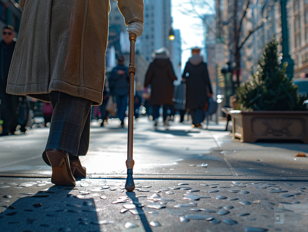 techniques de marche avec une canne : éviter les faux pas -  cane walking